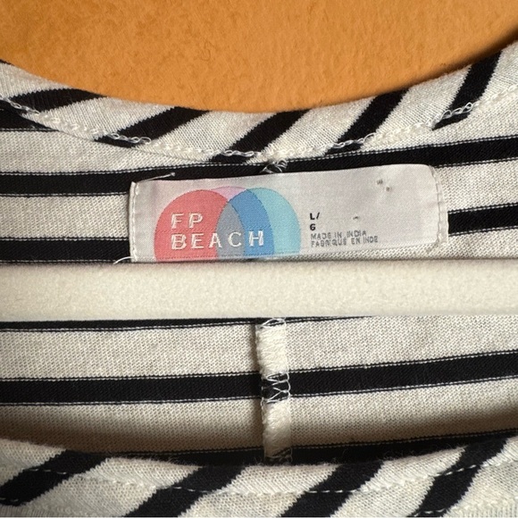 Free People Beach Striped Long Sleeve Maxi Dress Large - Picture 4 of 12